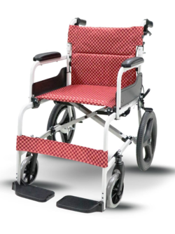 Karma Wheelchair รถเข็นผู้ป่วย รุ่น SOMA 105 SM-150.5 ( สีแดง - ล้อเล็ก )