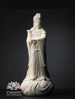 หม่าโจ้ว เทียนซ่งเส้งโบ้ หรือเทียนโหวเซียบ้อ ประทับยืนเหนือท้องทะเล ขนาด 16 นิ้ว