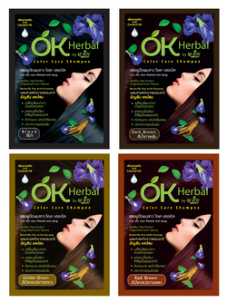 OK Herbal โอเค เฮอเบิล แชมพูปิดผมขาว 30 มล.