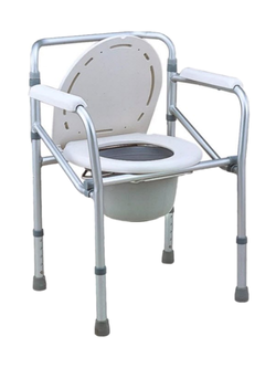 เก้าอี้นั่งถ่าย โครงอลูมิเนียมพับได้ ปรับระดับความสูงได้