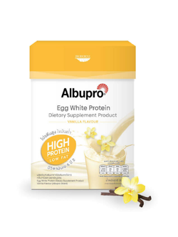 Albupro โปรตีนไข่ขาว ผงไข่ขาว 300 กรัม (12ซอง x 25กรัม) ---วานิลลา----