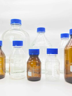 ขวดเก็บสารเคมี สีใส/สีขุ่น ,Duran Bottle / Reagent bottle 250, 500,1000,2000,5000ml