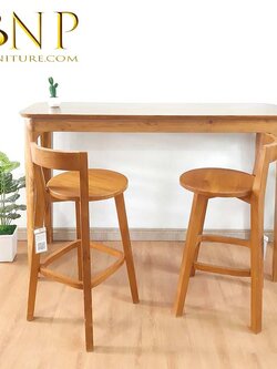 ชุดโต๊ะร้านกาแฟไม้สักรุ่นโชว์วี่