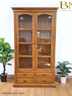 ตู้หนังสือ ไม้สักรุ่น โบกี้บุ๊ค
