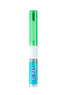 D82 แปรงสีฟัน Dr.Ray Portable integrated (แบบพกพา 2in1) ( สีเขียว )
