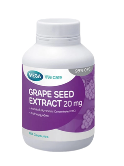 Mega We Care Grape seed extract 20mg. 60 capsules