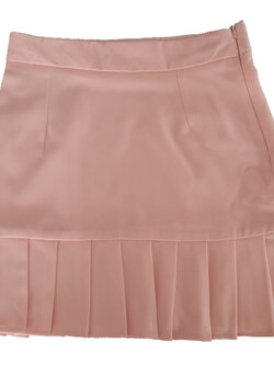 กระโปรงปลายจีบ ผ้าฮานาโกะ สีโอรส Size S M L XL