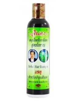แชมพูจินดาใบหมี่สดสูตรโบราณ ( ขวดดำ )