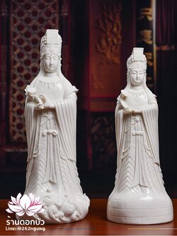 หม่าโจ้ว เทียนซ่งเส้งโบ้ หรือเทียนโหวเซียบ้อ ประทับยืนเหนือท้องทะเล ขนาด 14/15 นิ้ว