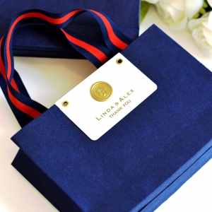 กระเป๋าของขวัญรุ่น Wax seal stamp รุ่นสายลาย 2 สี 4 ไซด์