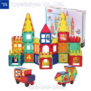 ของเล่นเด็ก ชุดบล็อคประกอบแม่เหล็ก 108 ชิ้น ตัวต่อแม่เหล็ก