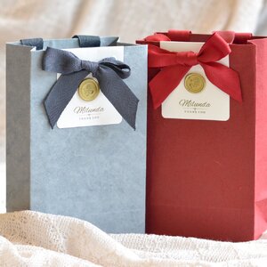 Wedding Paper Bags ถุงใส่ของขวัญ ของรับไหว้ ทรงสูงพิมพ์ชื่อโลโก้