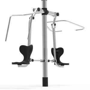 เครื่องออกกำลังกายกลางแจ้งอุปกรณฟิตเนสกล้ามแขนและหน้าอก แบบเล่นคู่