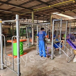 ภาพถ่าย กระบวนการผลิตเครื่องเล่นสนามกลางแจ้ง