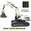 Huina 1594 RC EXCAVATOR โมเดล 2021 สีขาวมุก สีใหม่ล่าสุด แม็คโครบังคับระบบเซอร์โว 1/14 22CH