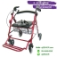 รถเข็นช่วยเดิน Rollator รุ่น 46LD สีแดง หัดเดิน พยุงเดิน พร้อมที่พักขา เหมาะกับผู้ป่วย ผู้สูงอายุ