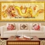 อุปกรณ์งานฝีมือ DIY ครอสติสคริสตัลรูปมังกรทองเสริมสิริมงคล