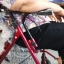 รถเข็นช่วยเดิน Rollator รุ่น 46LD สีแดง หัดเดิน พยุงเดิน พร้อมที่พักขา เหมาะกับผู้ป่วย ผู้สูงอายุ