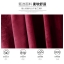 ชุดเดรสสั้นผ้ากำมะหยี่สีแดงเลือดนก คอวีป้าย แขนยาว กระโปรงทรงเอ ตกแต่งเข็มขัดสีดำประดับคริสตัล สวยดูดี
