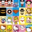 รูปการ์ตูนน่ารัก ครอสติสคริสตัลเม็ดกลมใส ติดเต็มภาพ พร้อมกรอบ