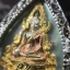 พระพุทธชินราช ภปร. โครงการ "เพราะแผ่นดินนี้ คือ แผ่นดินเกิด" ปี2548(รุ่นแรก) เหรียญทรงใบโพธิ์ ขนาด 21 x 29 มม. เนื้อเงินสามกษัตริย์