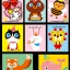 รูปการ์ตูนน่ารัก ครอสติสคริสตัลเม็ดกลมใส ติดเต็มภาพ พร้อมกรอบ