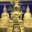พระพุทธมหามณีรัตนปฎิมากร(พระแก้วมรกต)รุ่น เฉลิมพระเกียรติ วัดพระศรีรัตนศาสดารามราม(วัดพระแก้ว) ปี2543 เนื้อเงินชุบทองพ่นทรายขัดเงาบางส่วน พิมพ์ใหญ่ลอยองค์ ชุด 3 ฤดู ตอกโค๊ตหมายเลขเดียวกันทั้ง3องค์ ชุดหมายเลข( ช147)สภาพผิวสวยดุจทองคำกล่องบรรจุเดิมครบ
