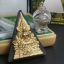 พระพุทธชินราช(จำลอง)ภปร. 84พรรษา เนื้อผงปิดทองด้านหน้า หลัง ภ.ป.ร. ทองแดง(พระราชทานมวลสาร จิตรลดาและเส้นพระเจ้า ร.9(เส้นผม))
