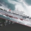 เรือรบบังคับ Amphibious Assault Ship HT-3833 (ขนาดใหญ่1:350) 75 เซนติเมตร
