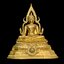 พระพุทธชินราช(จำลอง)ภปร. 84พรรษา เนื้อโลหะ ลงรักปิดทอง 100% ขนาดหน้าตัก 9 นิ้ว(ใต้ฐานบรรจุพระพุทธชินราชเนื้อผงพระราชทานมวลสาร จิตรลดาและเส้นพระเจ้า(เส้นผม))