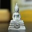 พระพุทธโสธร คุ้มเกล้าฯ ภปร.(ใต้ร่มพระบารมี คุ้มเกล้า) 60ปี รพ.ภูมิพลฯ พ.ศ.2552 เนื้อเงิน ชุบทองคำขาว(ลอยองค์พิมพ์ เล็ก ขนาด 11.5*10.5 มม.) 1 ใน 20000 องค์