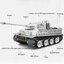 รถถัง German Tiger1 เหล็ก+อลูมิเนียม ทั้งคัน 100% ขนาดเกล 1/16 รุ่น 3818 Pro