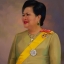 เซ็ตอุปกรณ์งานฝีมือ DIY ครอสติสคริสตัลรูปพระราชินี ทรงชุดผ้าไหมสีเขียว