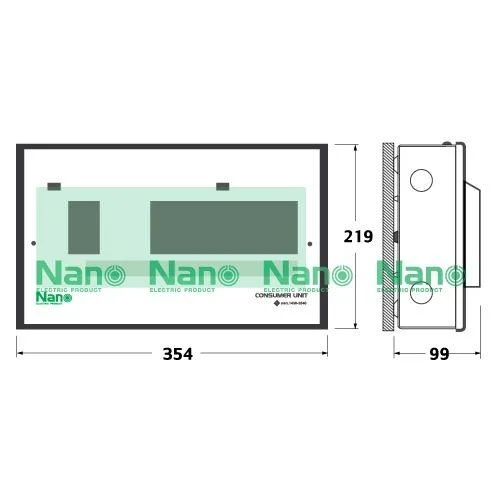 **ตู้เปล่า ปลั๊กออน** Nano ตู้คอนซูมเมอร์ ยูนิต กล่องควบคุมไฟ Consumer Unit คอนซูมเมอร์